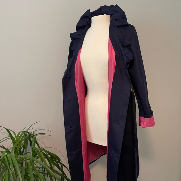 💙 NWT LILLY PULITZER Kelli Coat - Navy - 14 - Picture 4 of 10